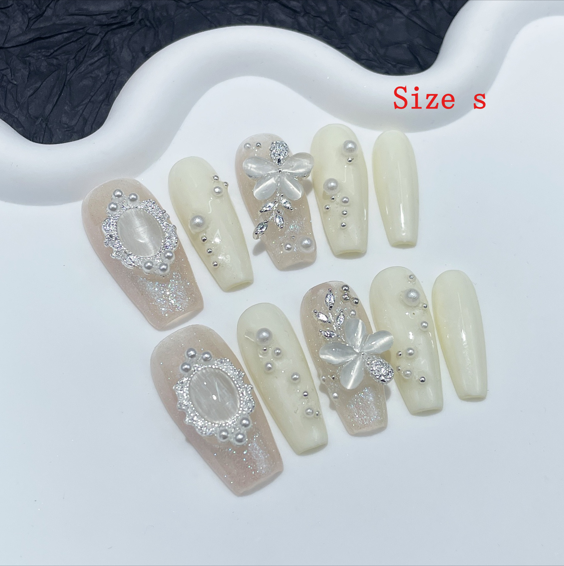 Nail Art Eye Cat - Size S 10pcs Cat Eye Fake
