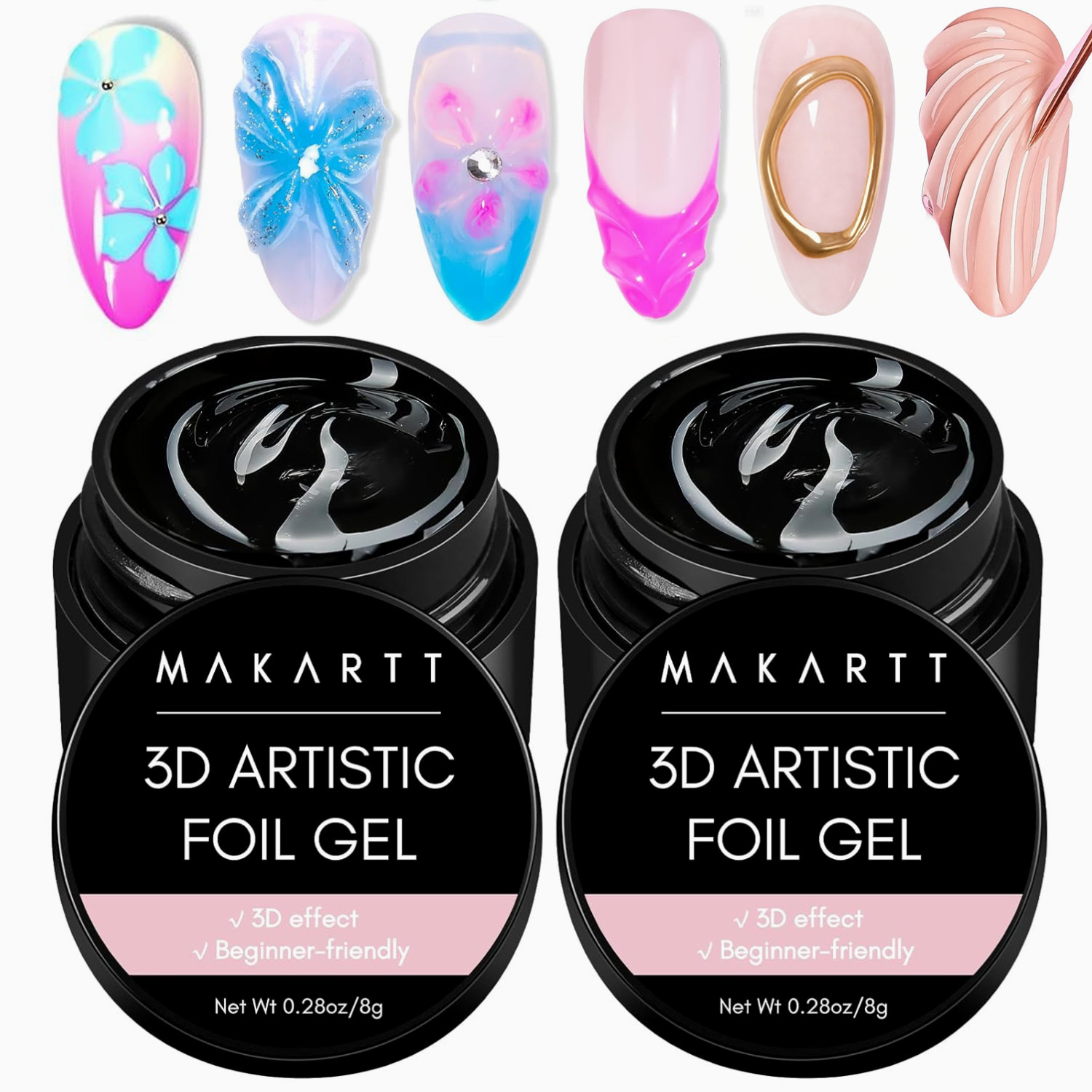 Uv Led Lamp Nail - Makartt 3D Nail Gel 8ml Nail