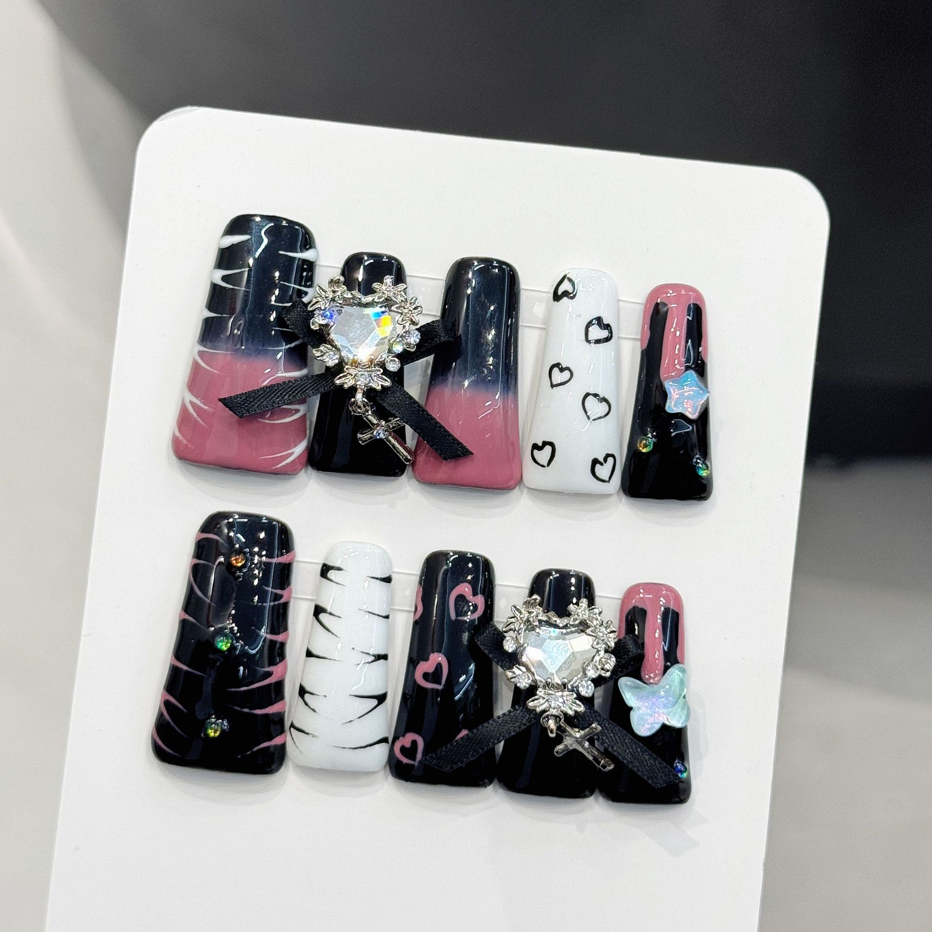 Nail Art Y2K - 10pcs Pure Hand Pressed Long Duck