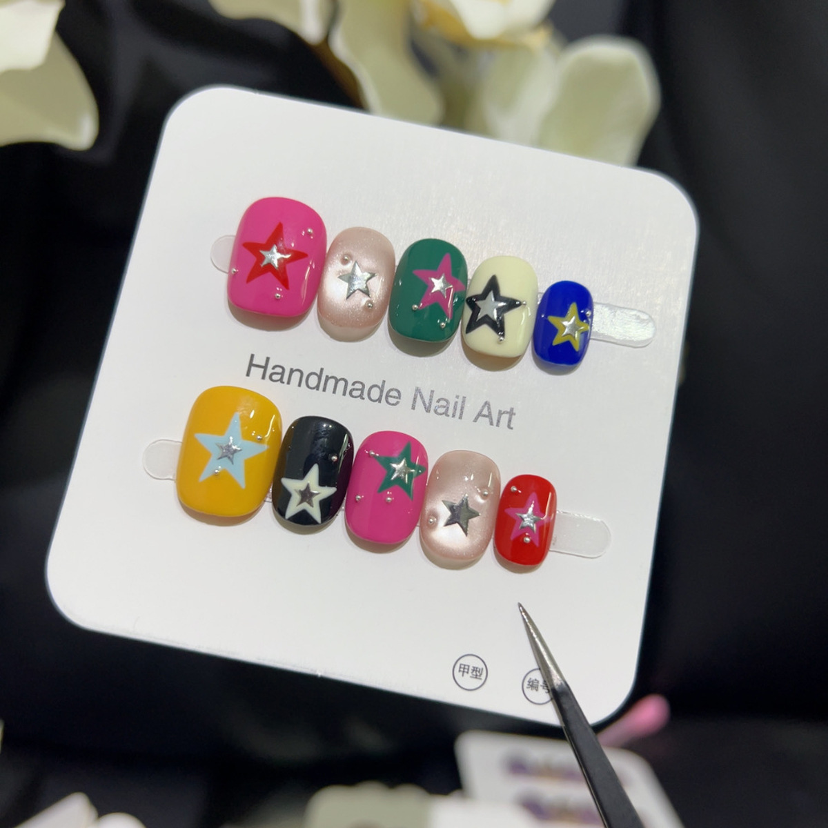 10PCS Glitter Cat Eye Short Sq – обзор и цена Nail Art Y2K
