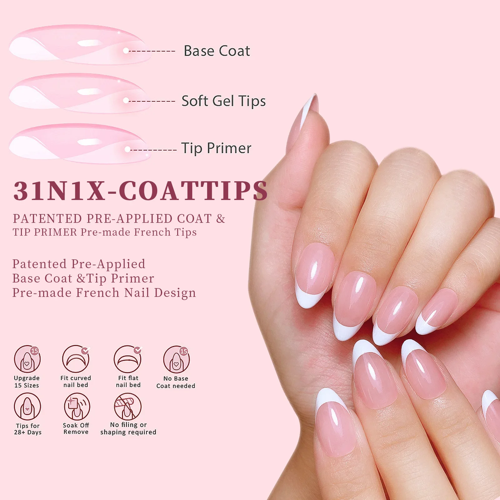 150Pcs/Set French Ballet Press – обзор и цена Nail Art Extension