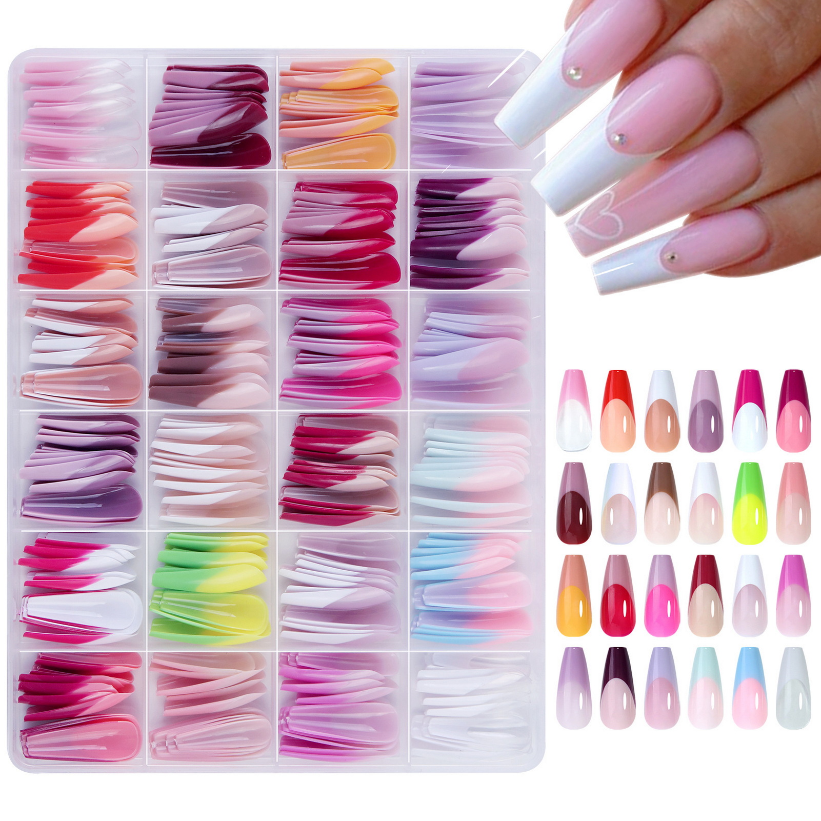 288Pcs Colorful French Tips Fa – обзор и цена Nail Art Extension