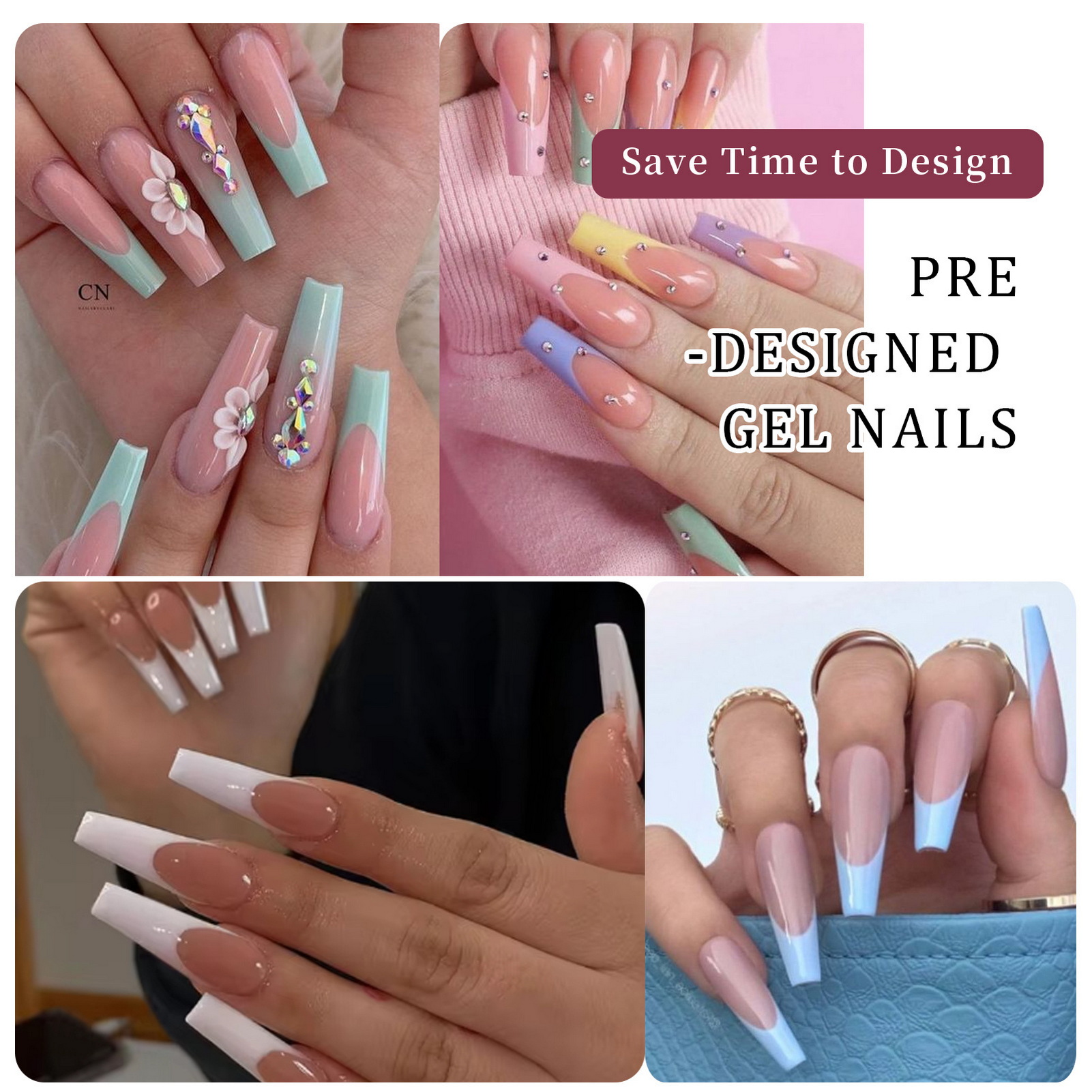 288Pcs Colorful French Tips Fa – обзор и цена Nail Art Extension