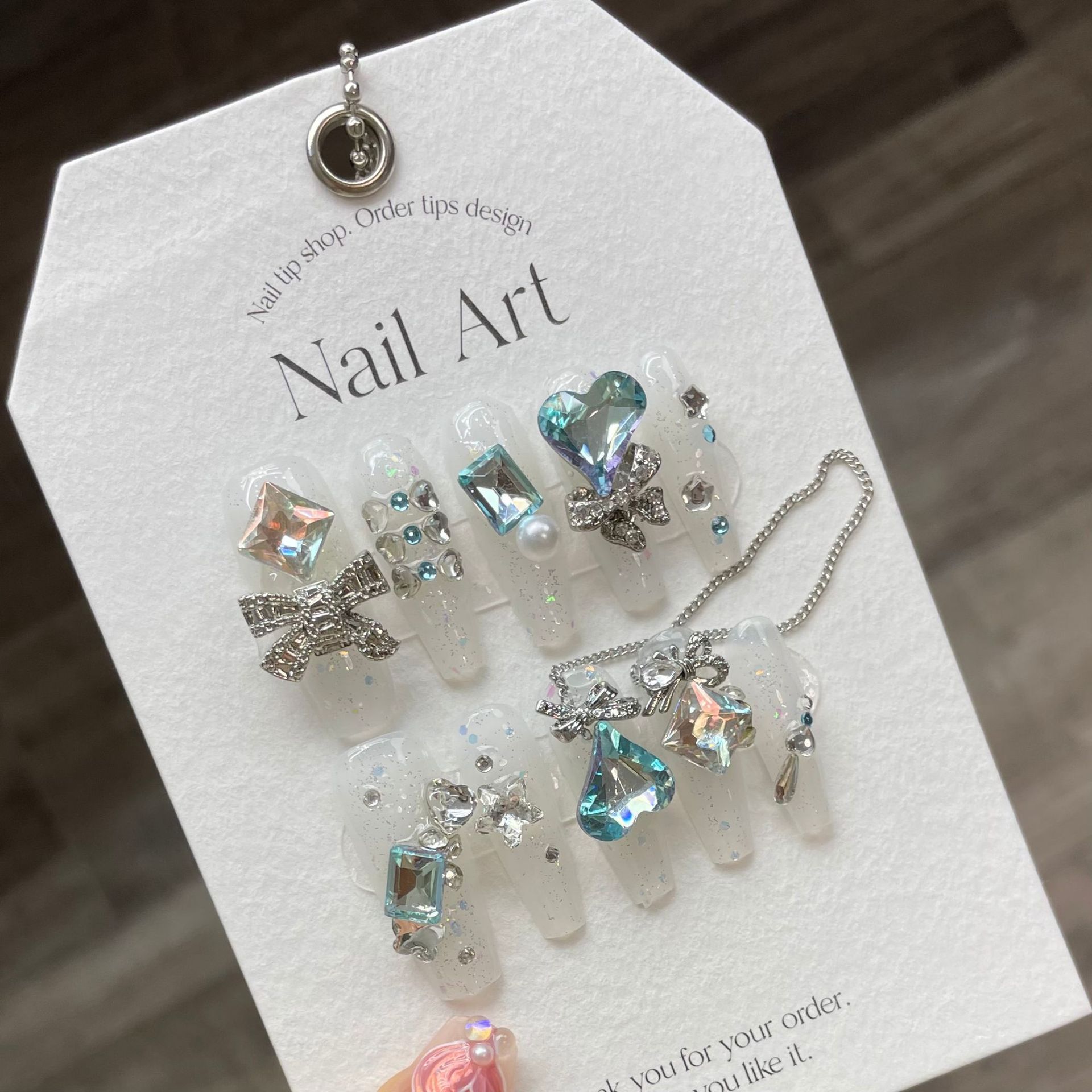 Size S 10pcs Cat Eye Fake Nail – обзор и цена Nail Art Eye Cat