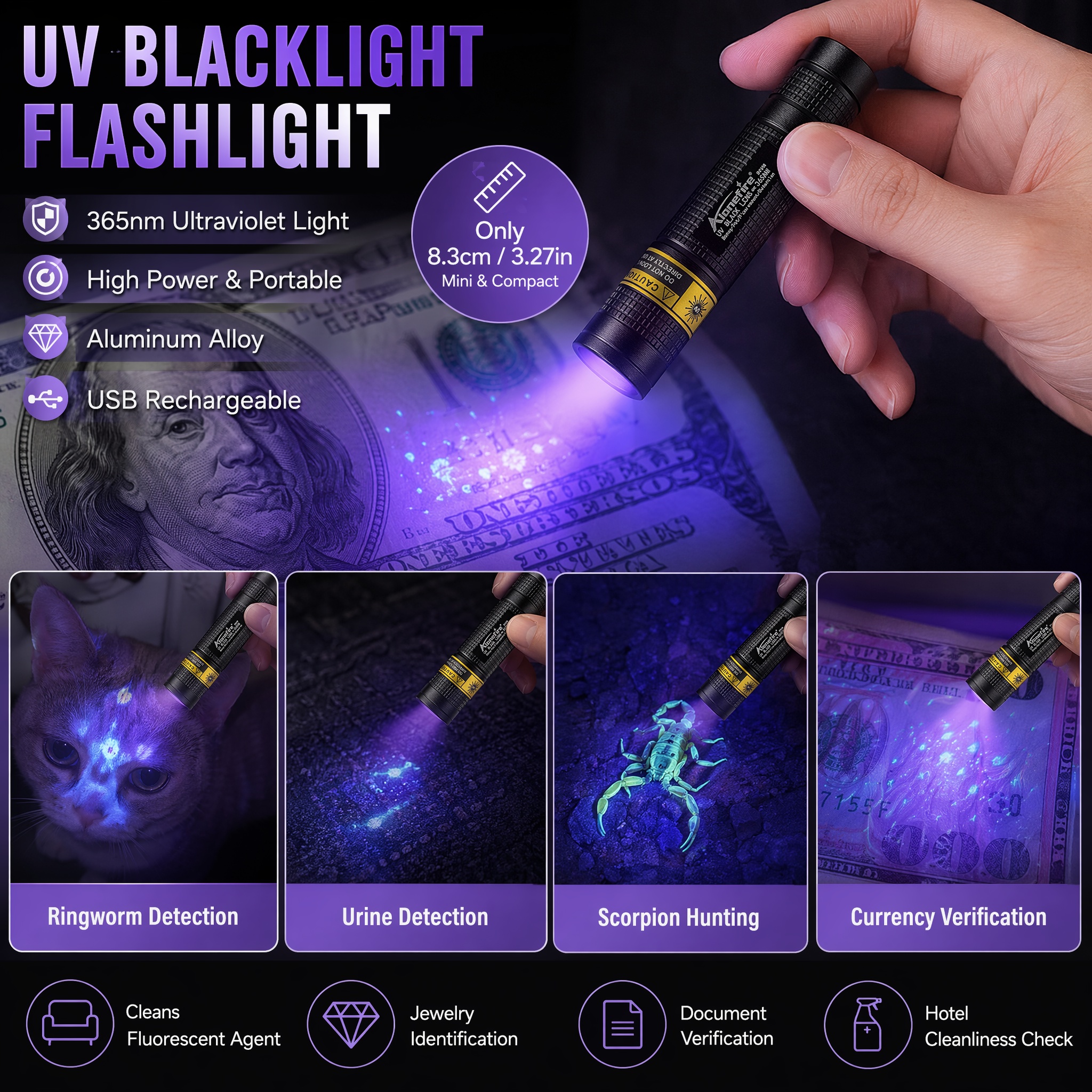 Mini 365nm UV Flashlight Black – обзор и цена Uv Led Lamp Nail