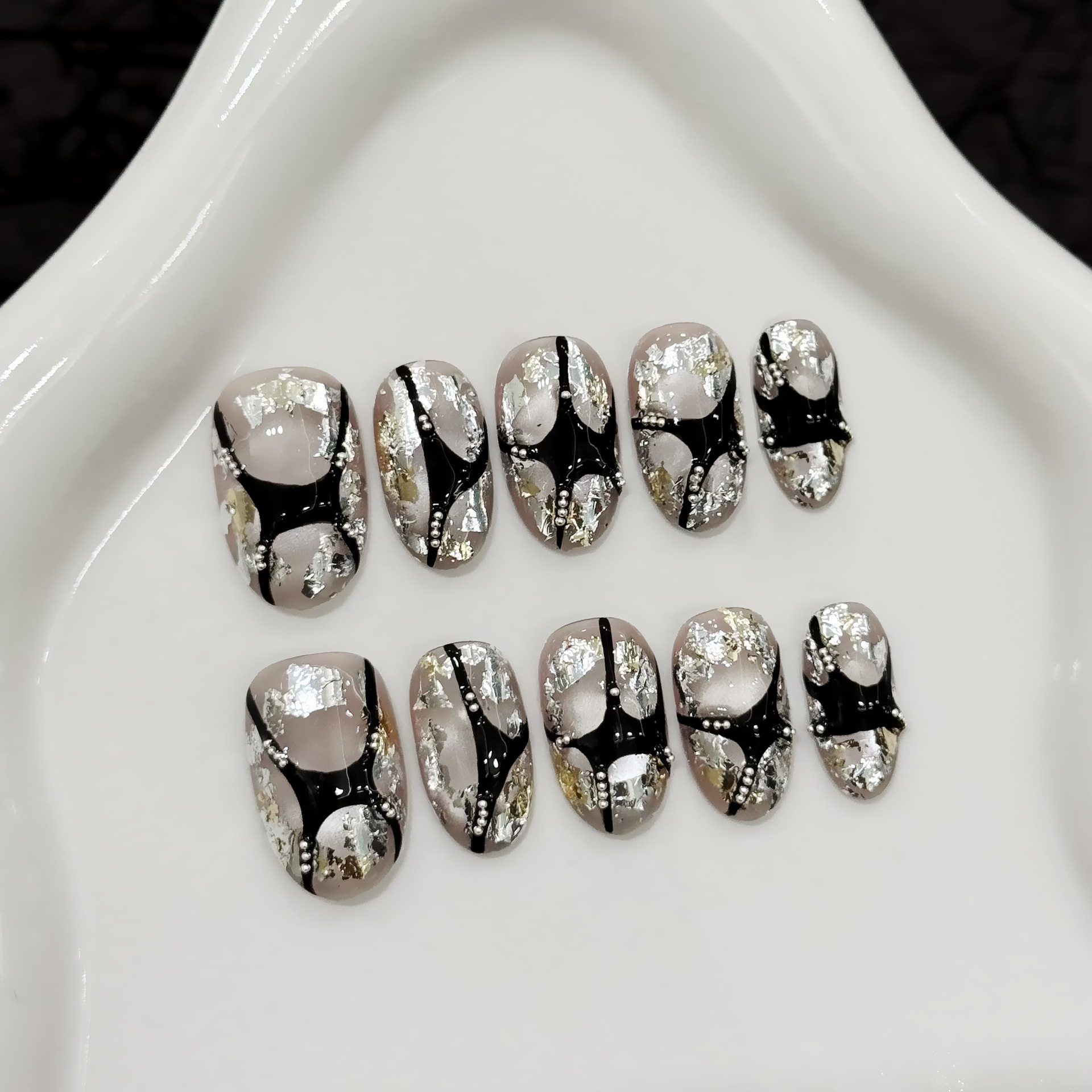 10pcs Pure Hand Pressed Short  – обзор и цена Nail Art Y2K