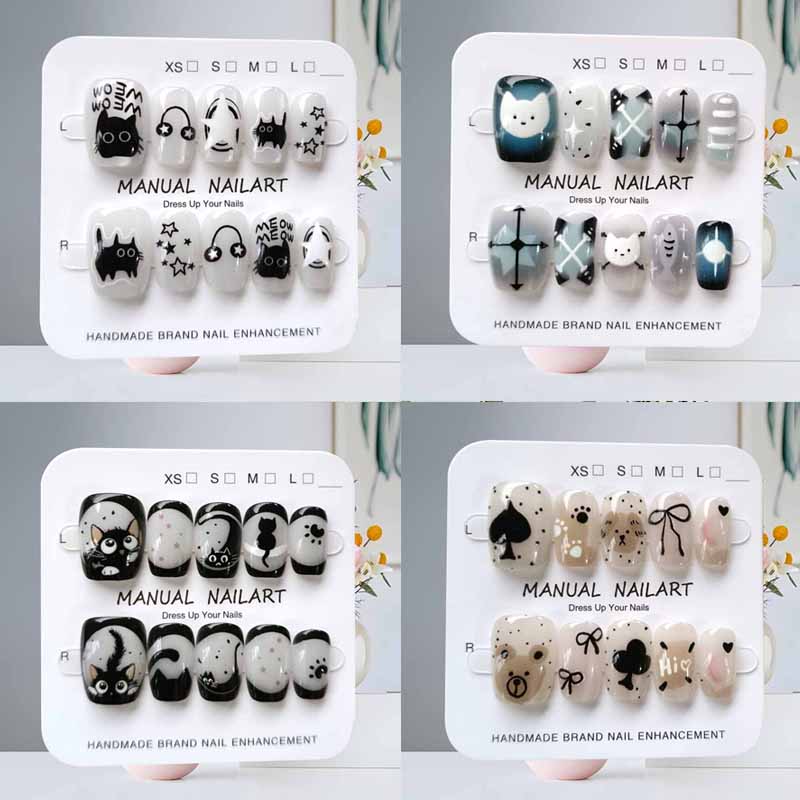 10Pcs Cute Cartoon Black Cat B – обзор и цена Nail Art Eye Cat