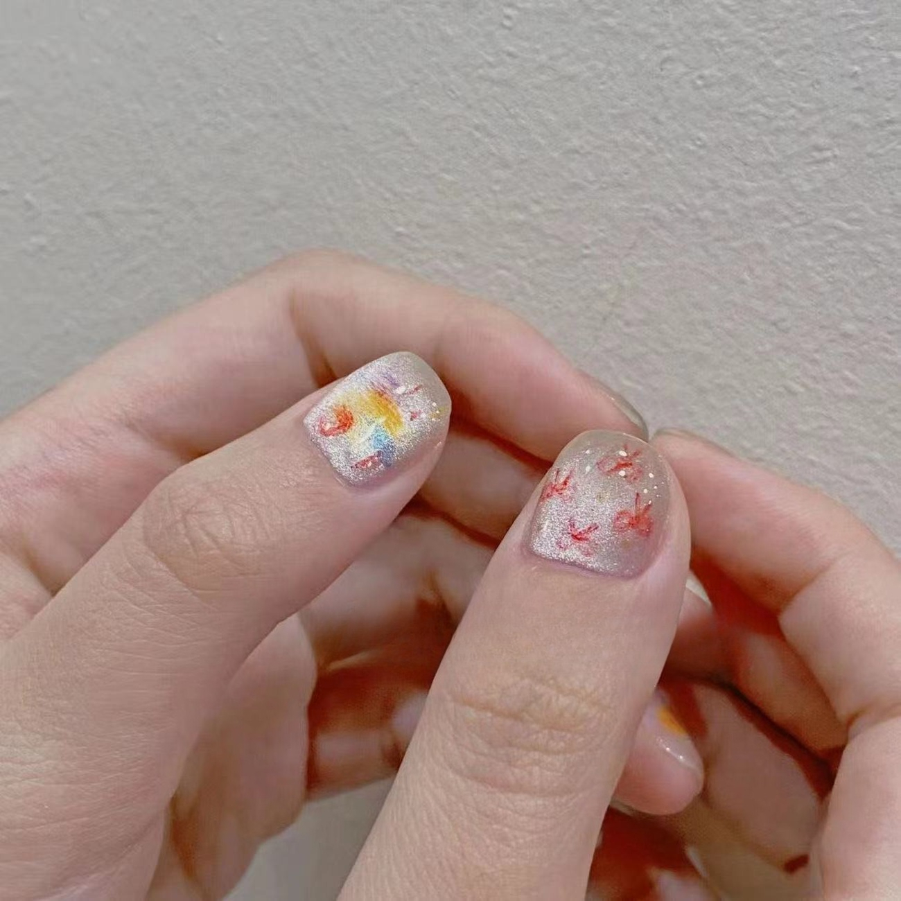 10PCS Painted Glass Beads Cat  – обзор и цена Nail Art Eye Cat