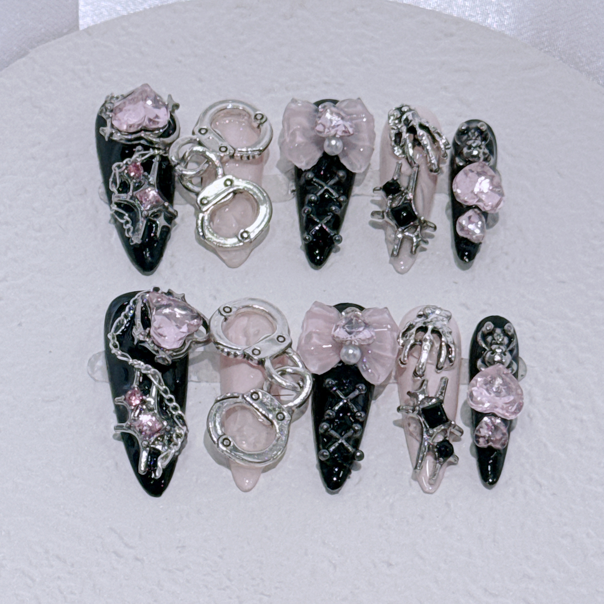 10Pcs Y2k Almond Press on Nail – обзор и цена Nail Art Y2K
