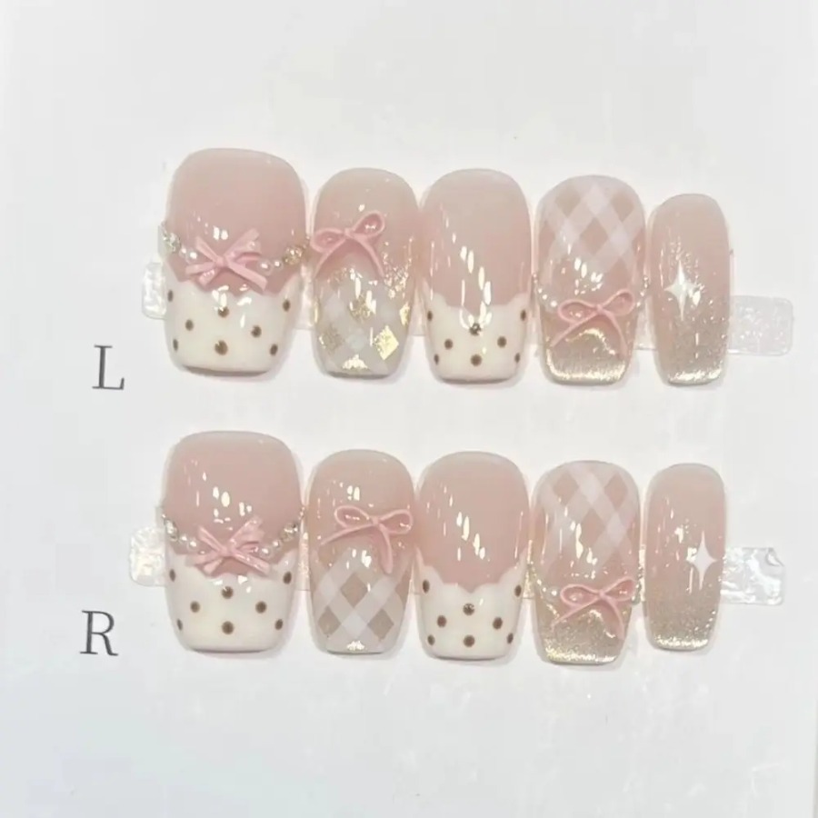 10Pcs Sweet Mid-length Ballet  – обзор и цена Nail Art Eye Cat