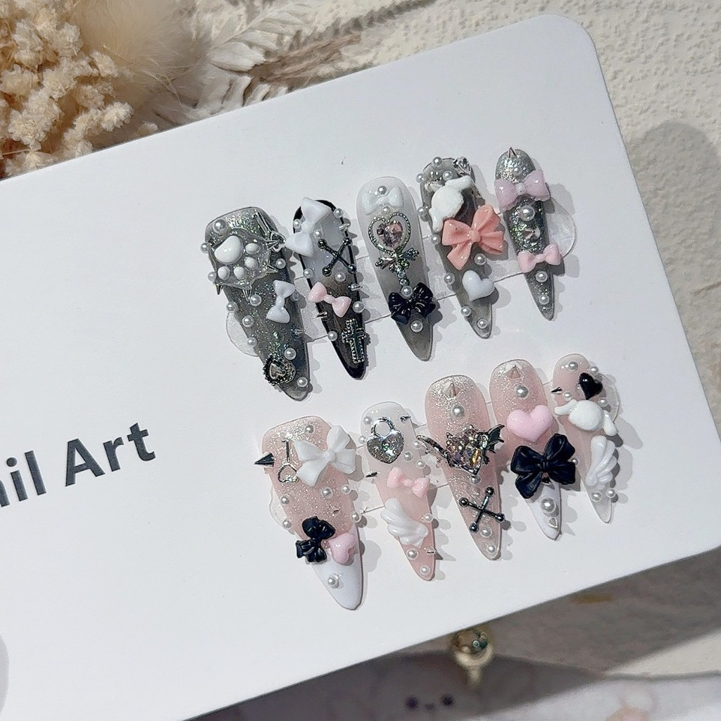 Jirai Y2K Spice Girl Black Pin – обзор и цена Nail Art Y2K