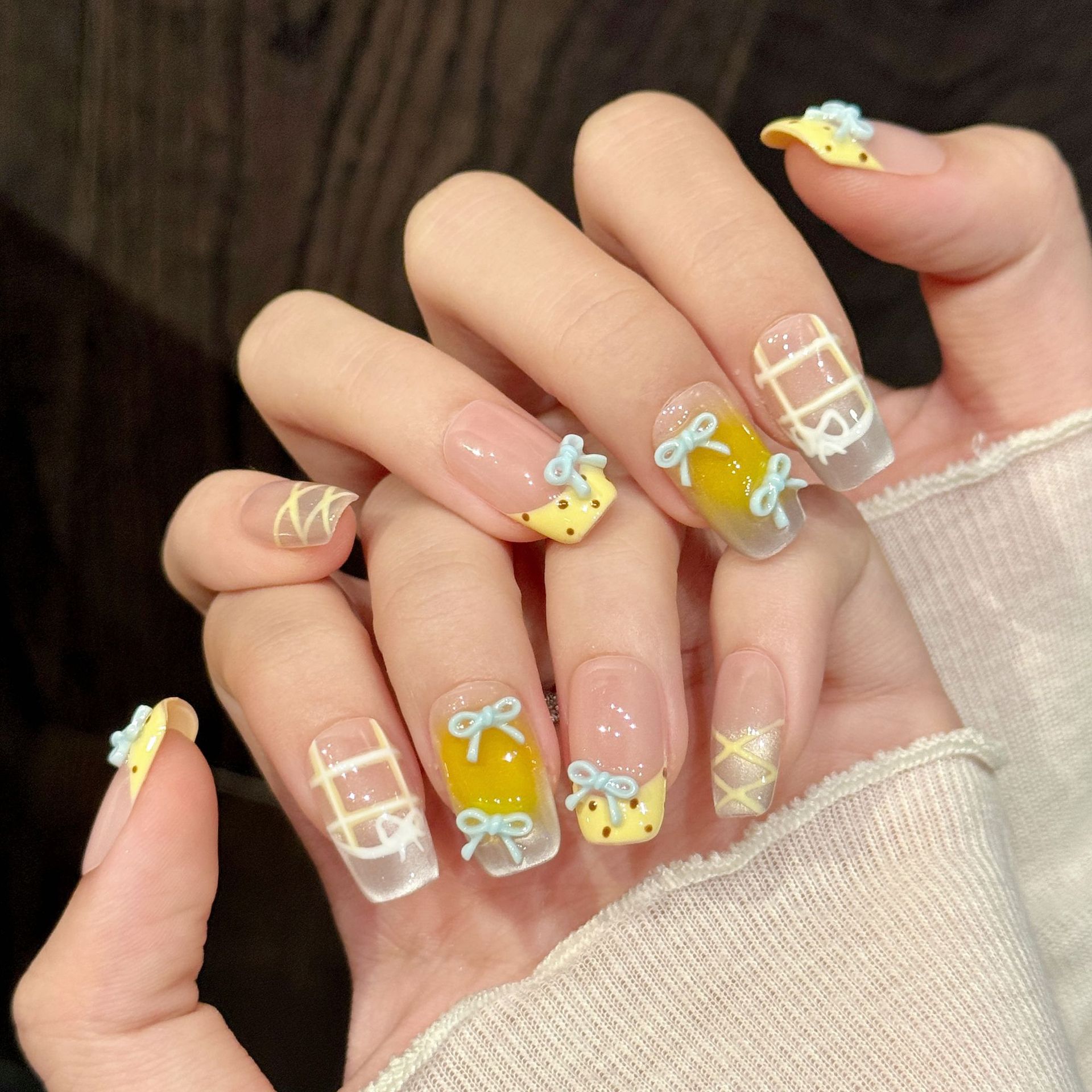 10pcs Handmade Kawaii Cute Gra – обзор и цена Nail Art Y2K
