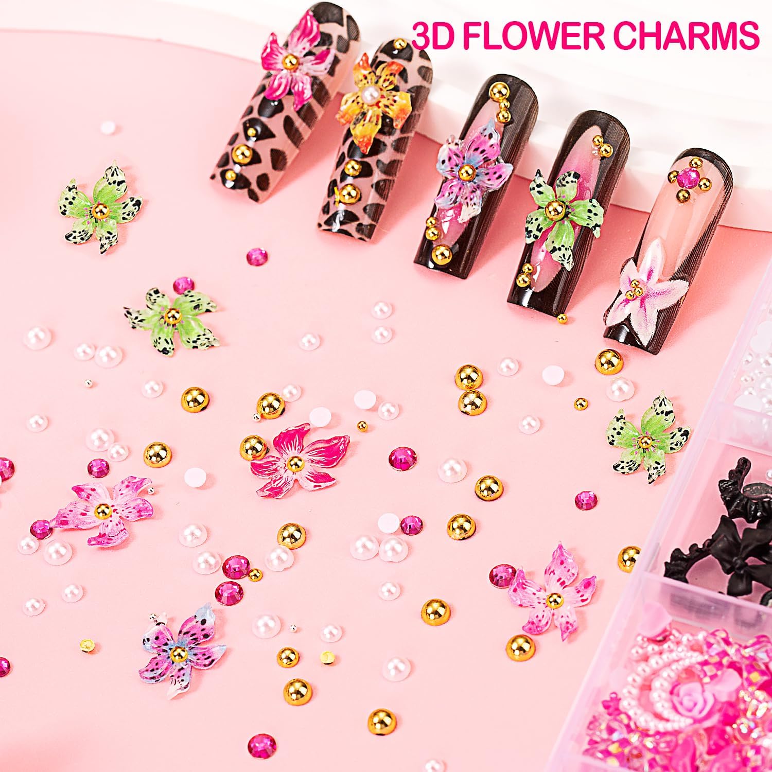8000pcs 3D Nail Charms & Gems  – обзор и цена Nail Art Y2K