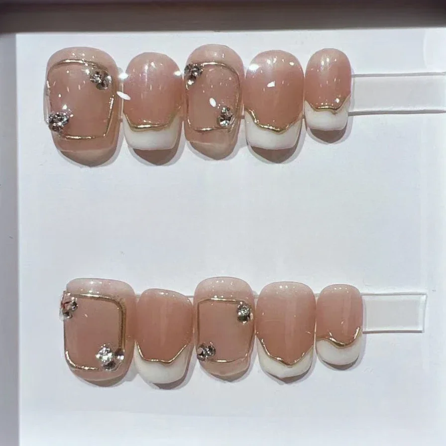 10Pcs Short Square French Hand – обзор и цена Nail Art Eye Cat