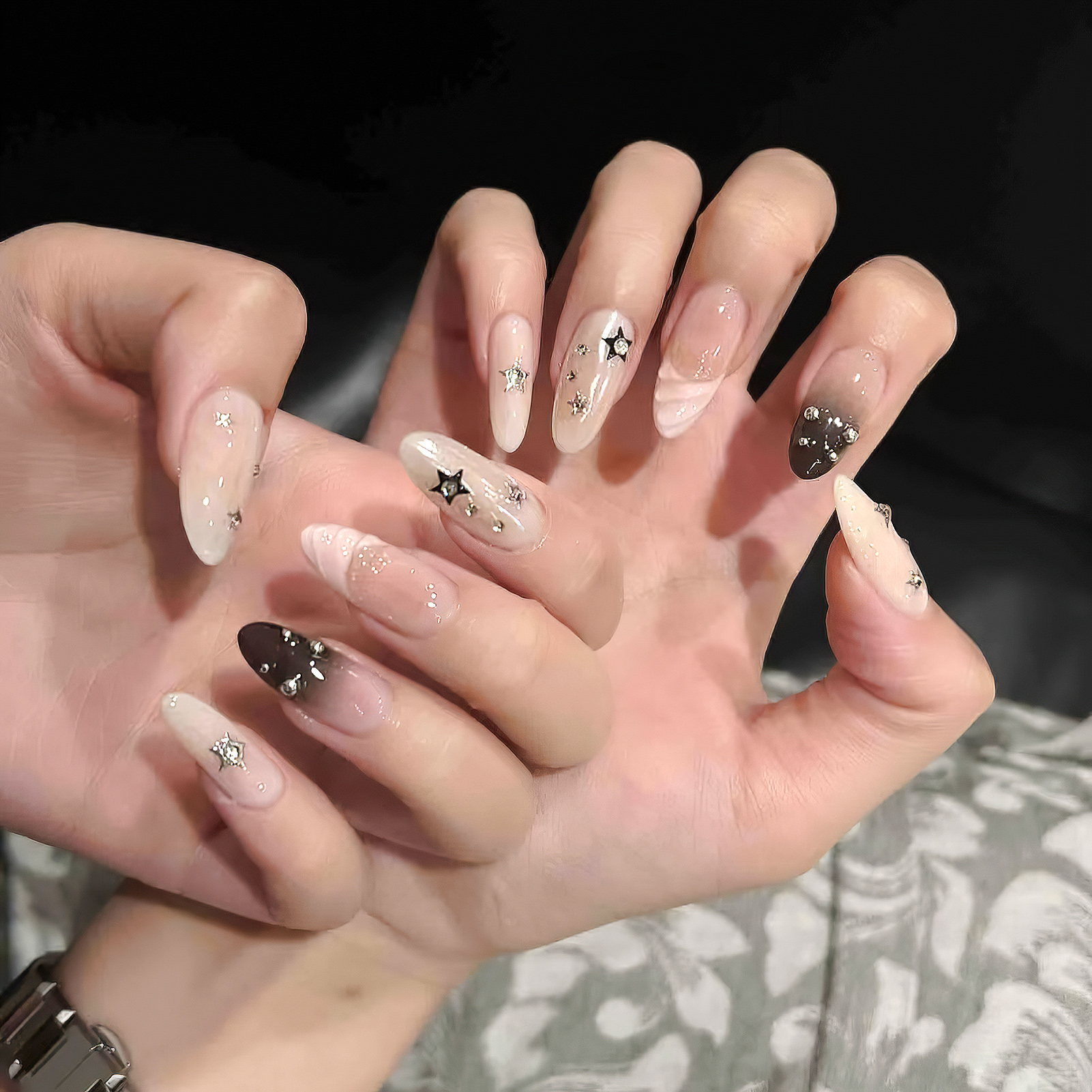 10pcs Almond Fake Nails Star G – обзор и цена Nail Art Y2K