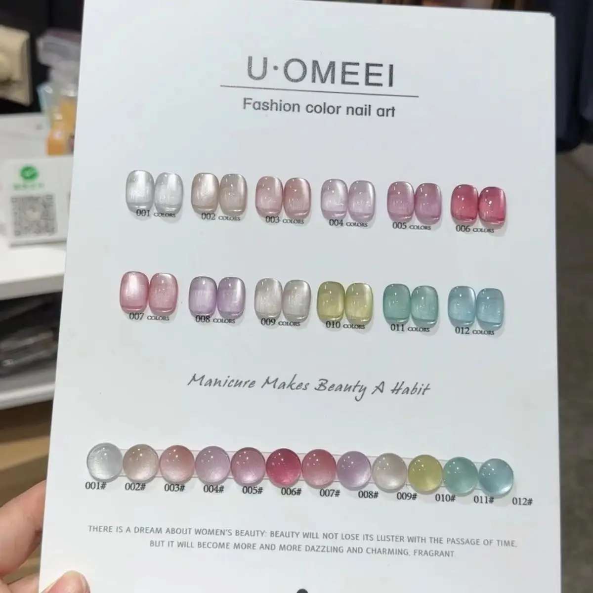 U·OMEEI 12 Colors 6 Colors Mis – обзор и цена Nail Art Eye Cat