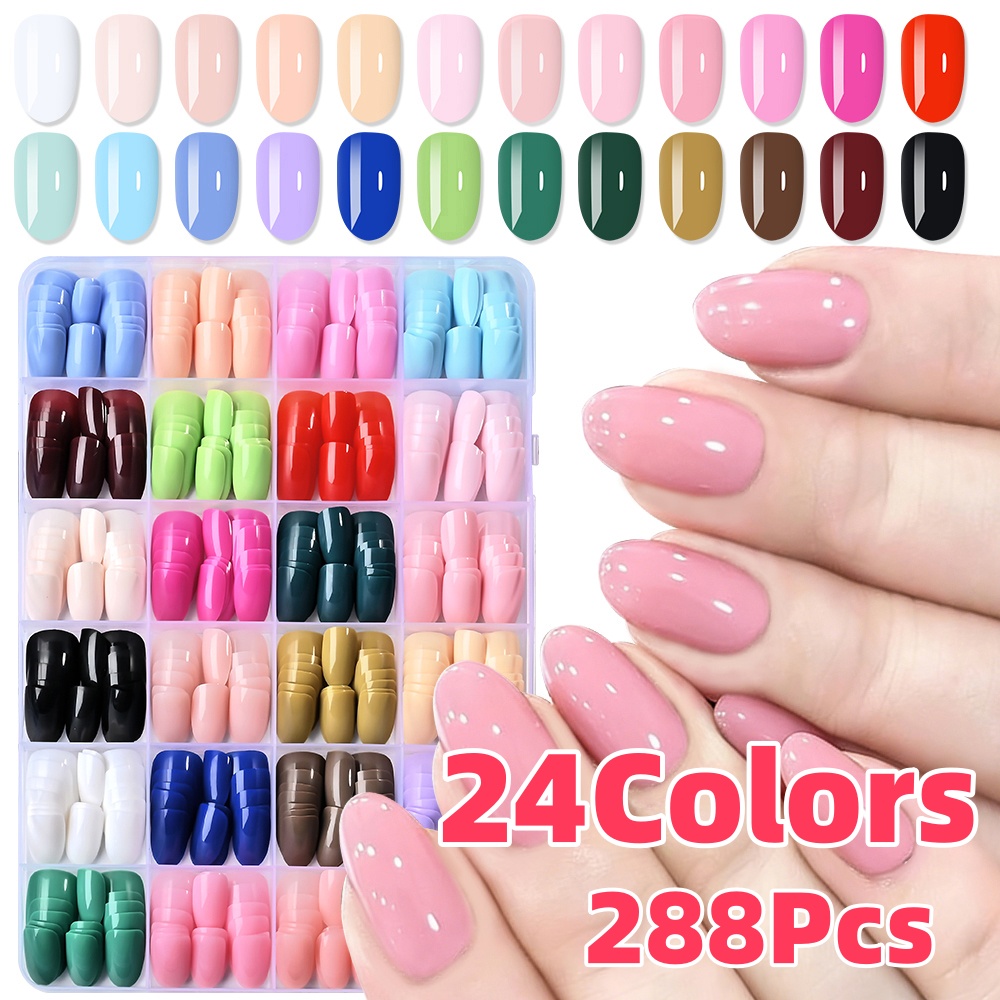 24Colors(288pcs) Colorful Shor – обзор и цена Nail Art Y2K