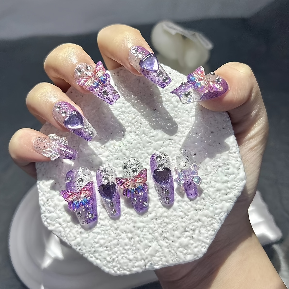 10 Pieces Purple Fantasy Butte – обзор и цена Nail Art Y2K