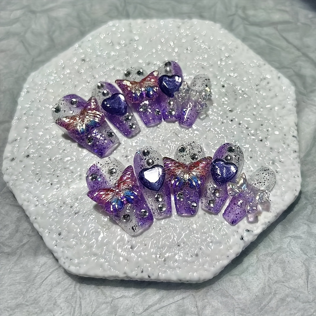 10 Pieces Purple Fantasy Butte – обзор и цена Nail Art Y2K