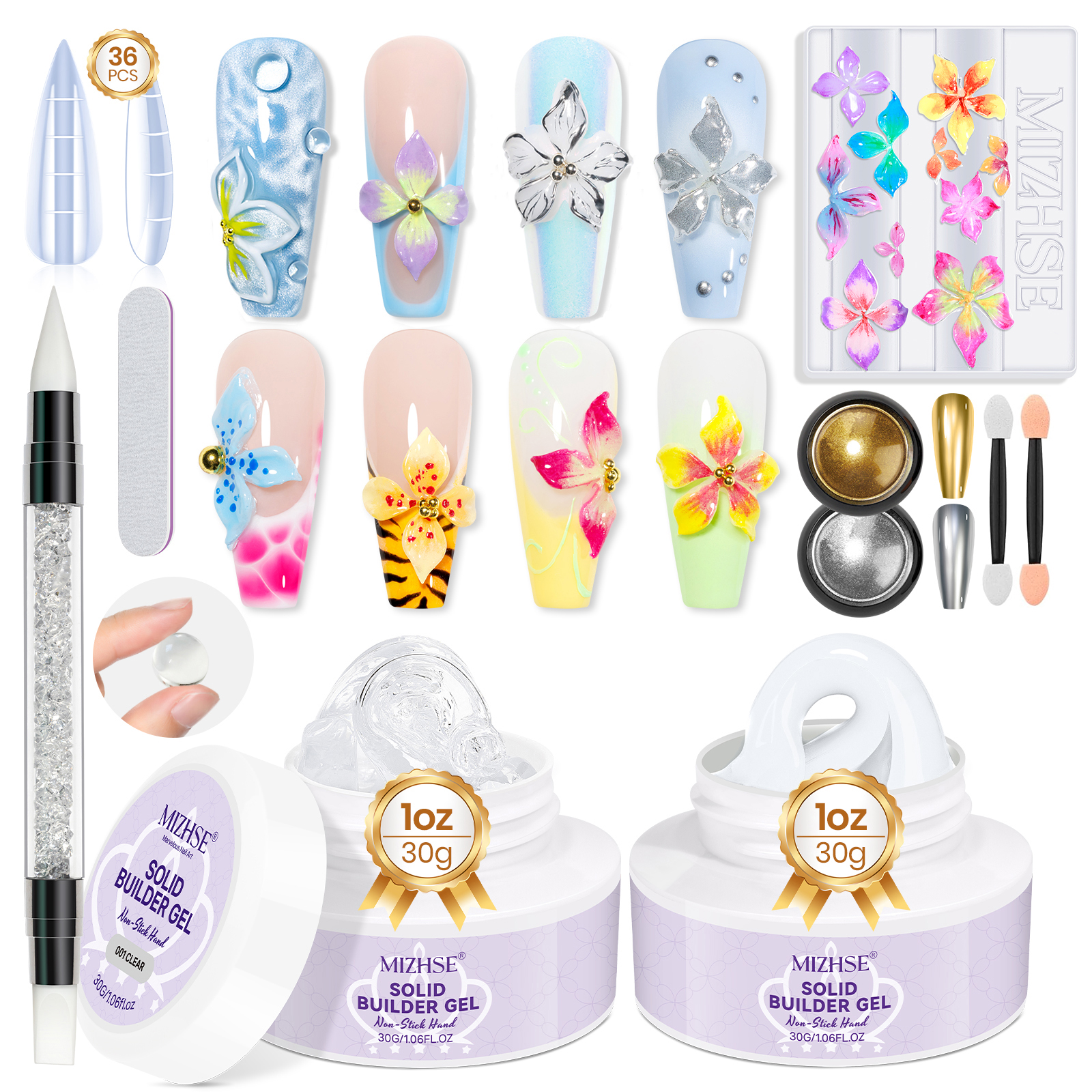 MIZHSE Builder Nail Gel White  – обзор и цена Nail Art Extension