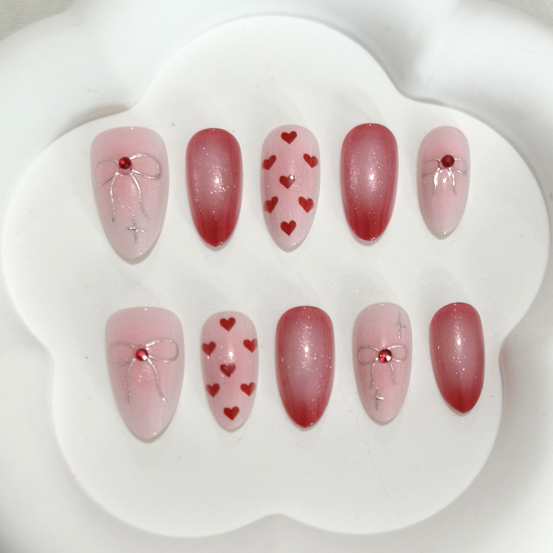 10Pcs Sweet Cute heart-shaped  – обзор и цена Nail Art Y2K