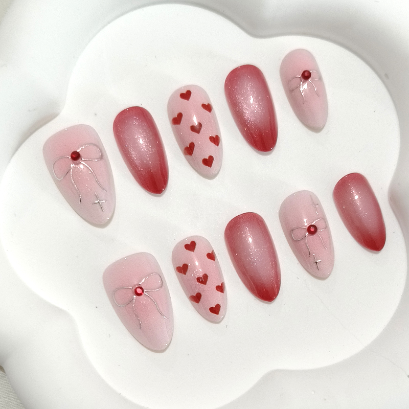 10Pcs Sweet Cute heart-shaped  – обзор и цена Nail Art Y2K