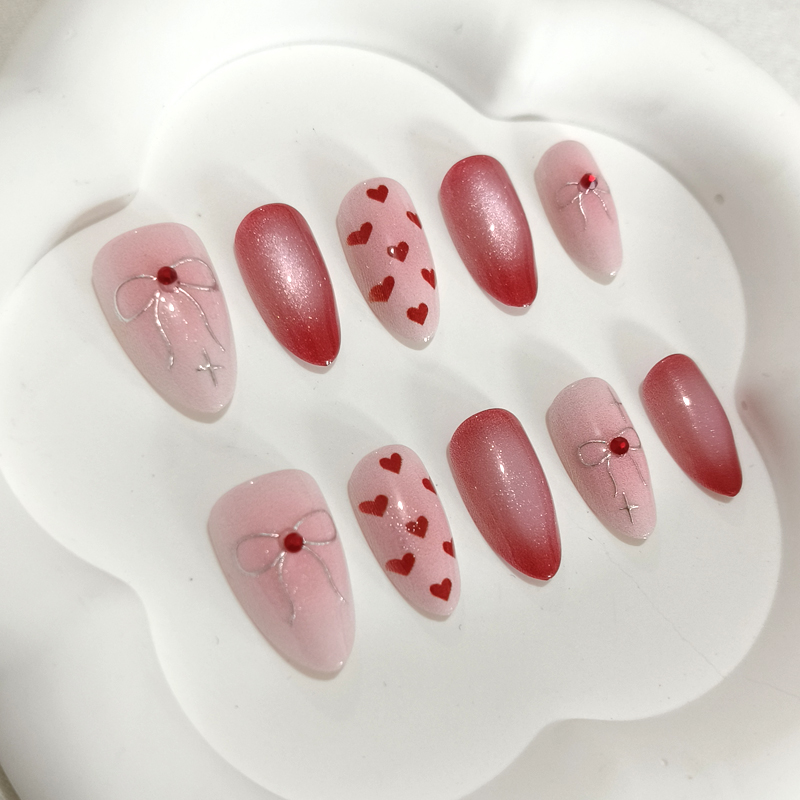 10Pcs Sweet Cute heart-shaped  – обзор и цена Nail Art Y2K