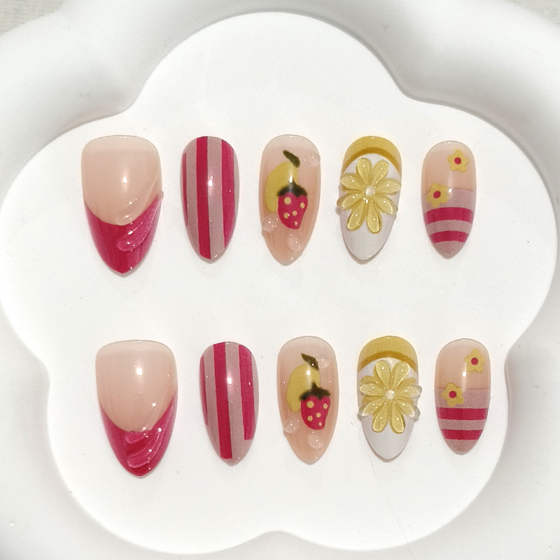 10Pcs Sweet Cute heart-shaped  – обзор и цена Nail Art Y2K